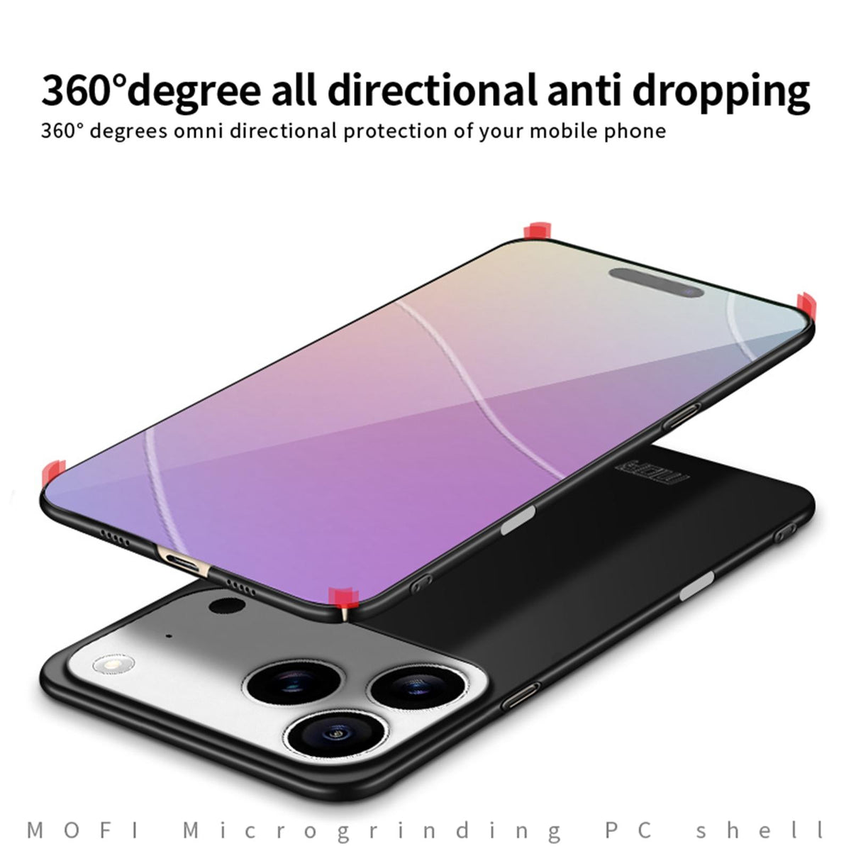 Compatible with iPhone 18 Pro MOFI Frosted PC Ultra-thin Hard Phone Case - Blue