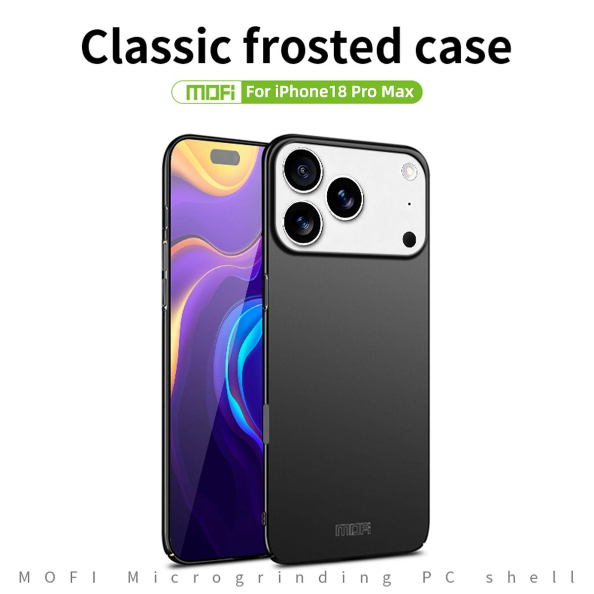 Compatible with iPhone 18 Pro Max MOFI Frosted PC Ultra-thin Hard Phone Case - Red