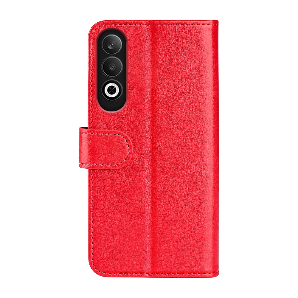 For OPPO K12 R64 Texture Horizontal Flip Leather Phone Case(Red)