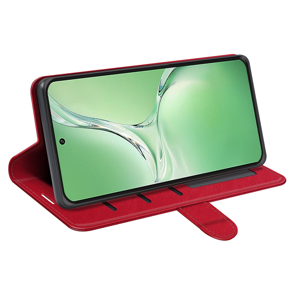 For OPPO K12 R64 Texture Horizontal Flip Leather Phone Case(Red)