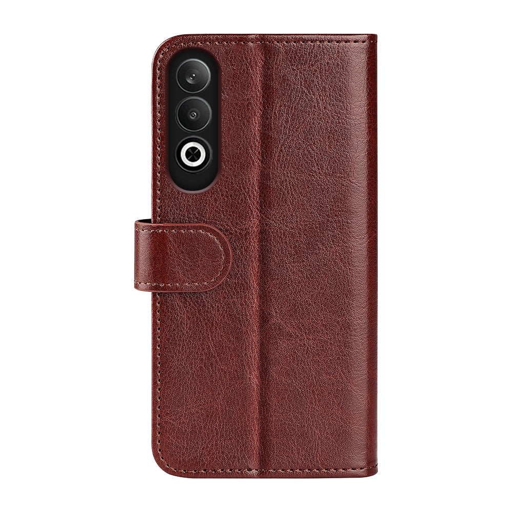 For OPPO K12 R64 Texture Horizontal Flip Leather Phone Case(Brown)
