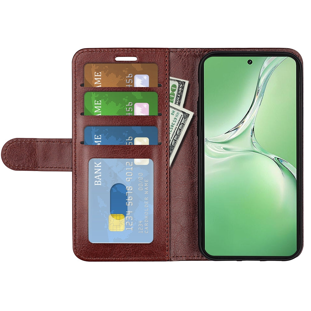 For OPPO K12 R64 Texture Horizontal Flip Leather Phone Case(Brown)