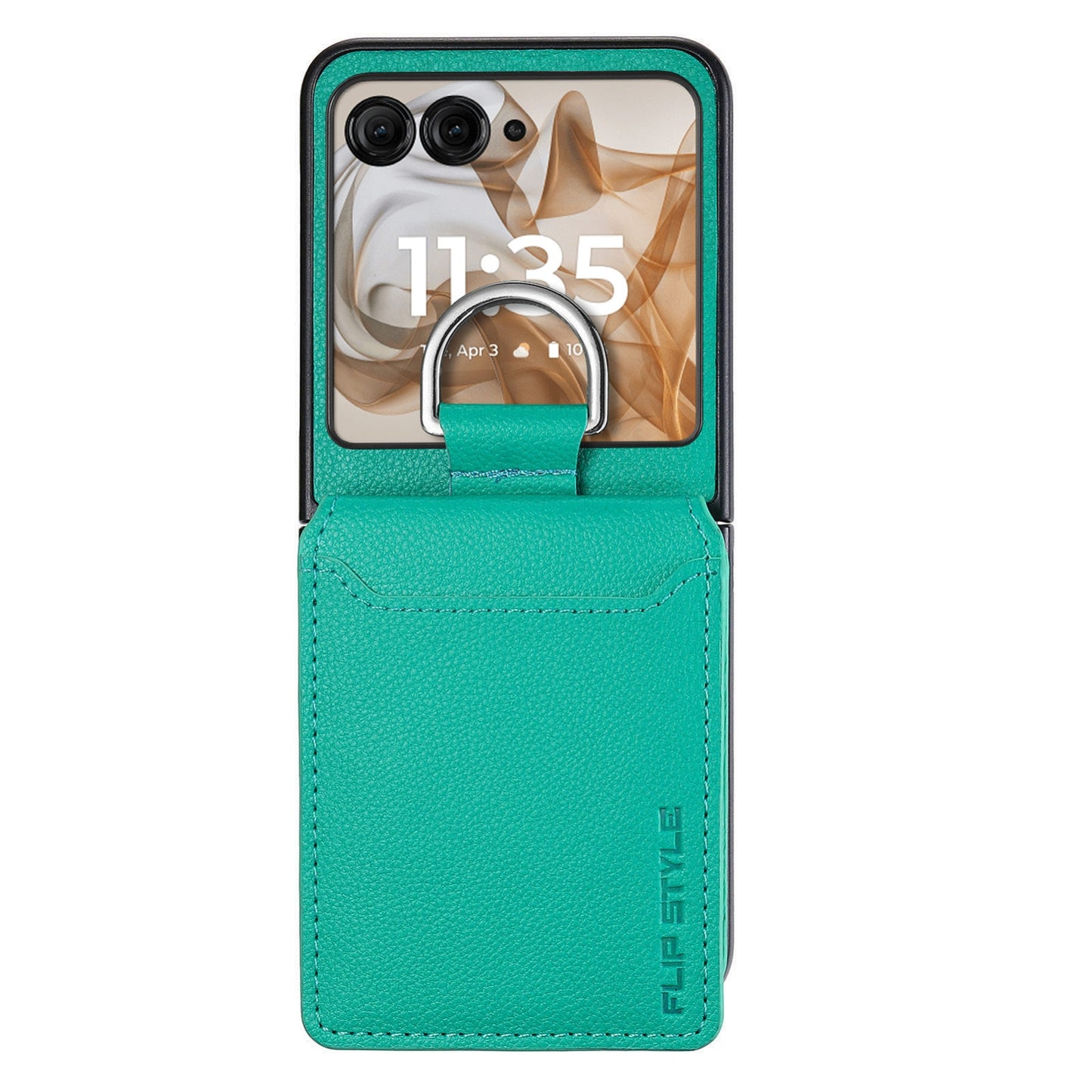 For Motorola Razr 50 Ultra Litchi Texture Leather Ring Wallet Phone Case(Green)