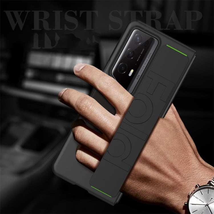 For Honor Magic V2 RSR Skin Elastic Wrist Grip Back Cover Phone Case(Purple)