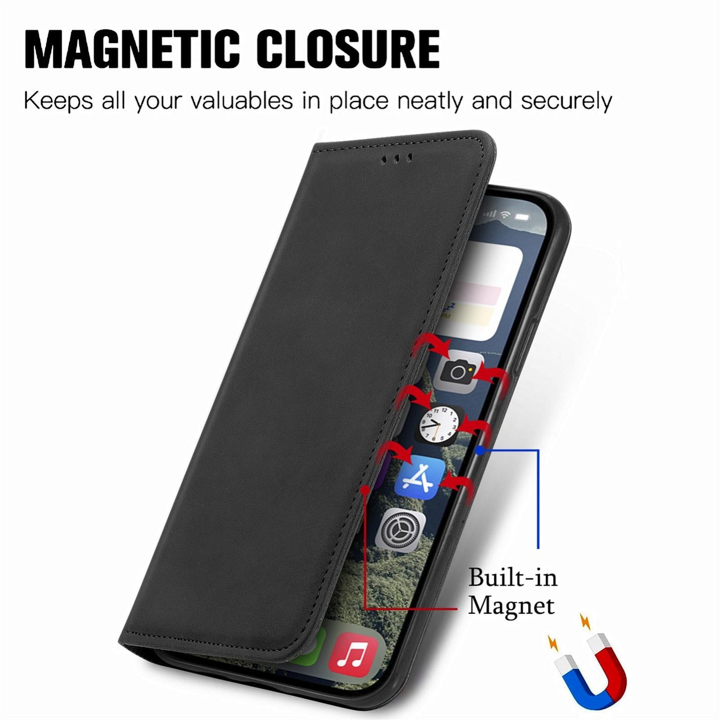 For iPhone 16e Retro Skin Feel Magnetic Flip Leather Phone Case(Black)