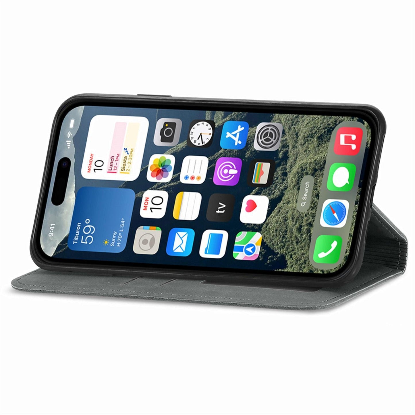 For iPhone 16e Retro Skin Feel Magnetic Flip Leather Phone Case(Gray)