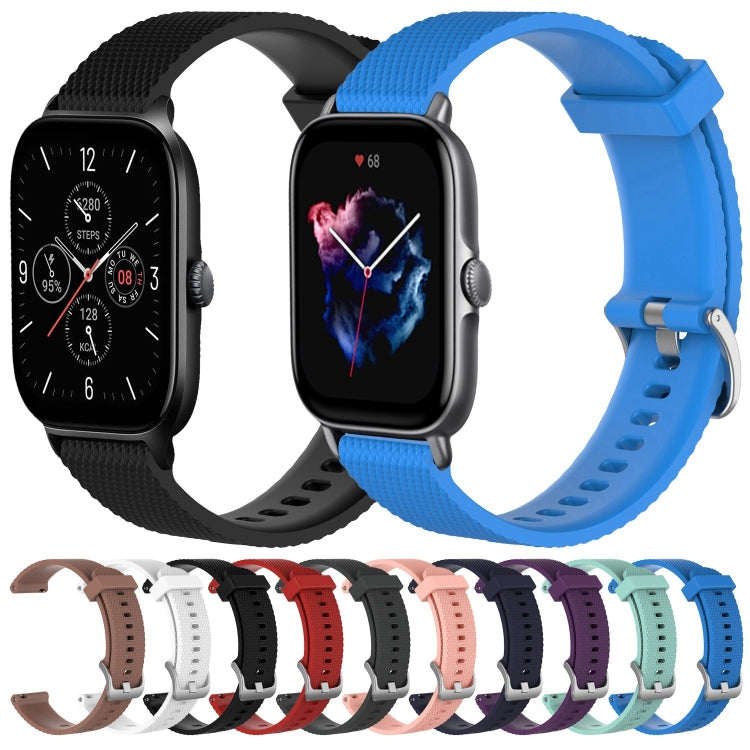 20mm Diamond Textured Silicone Watch Band, For Amazfit GTS 2 Mini, For Amazfit Pop Pro