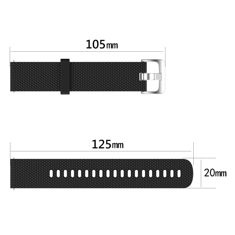 20mm Diamond Textured Silicone Watch Band, For Amazfit GTS 3, For Amazfit GTS 2E