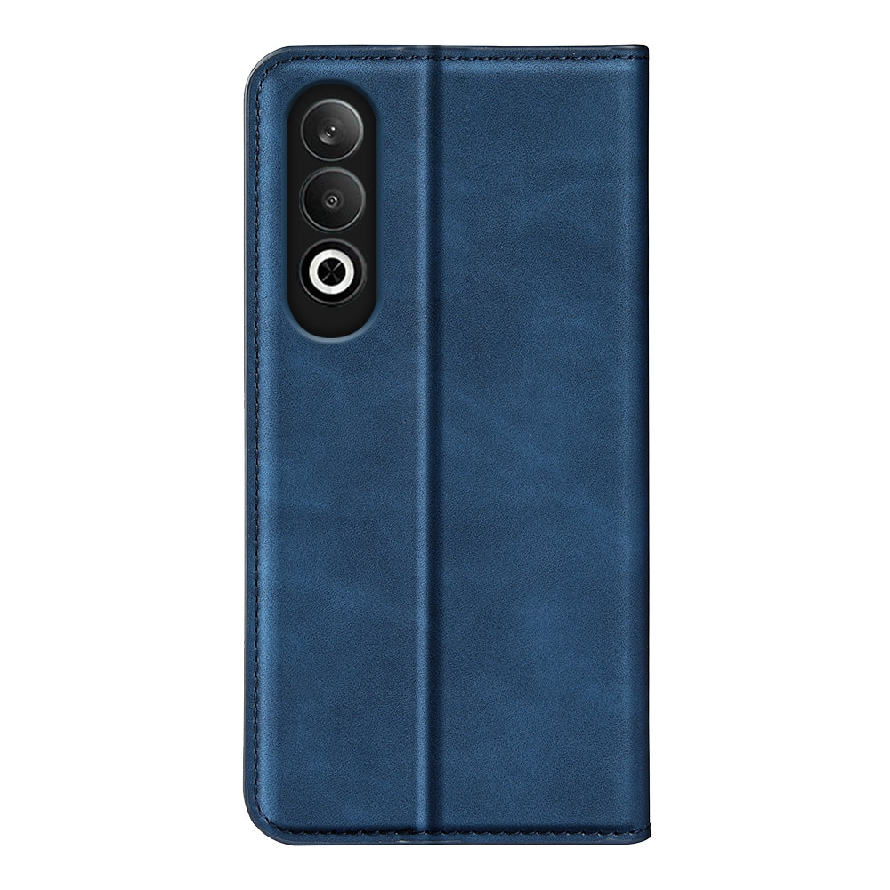 For OPPO K12 Retro-skin Magnetic Suction Leather Phone Case(Dark Blue)