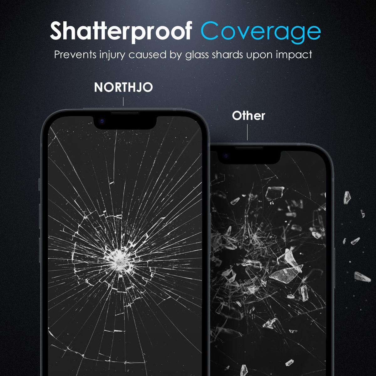 For iPhone 16e NORTHJO A++ Screen Protector Tempered Glass Film(Clear)