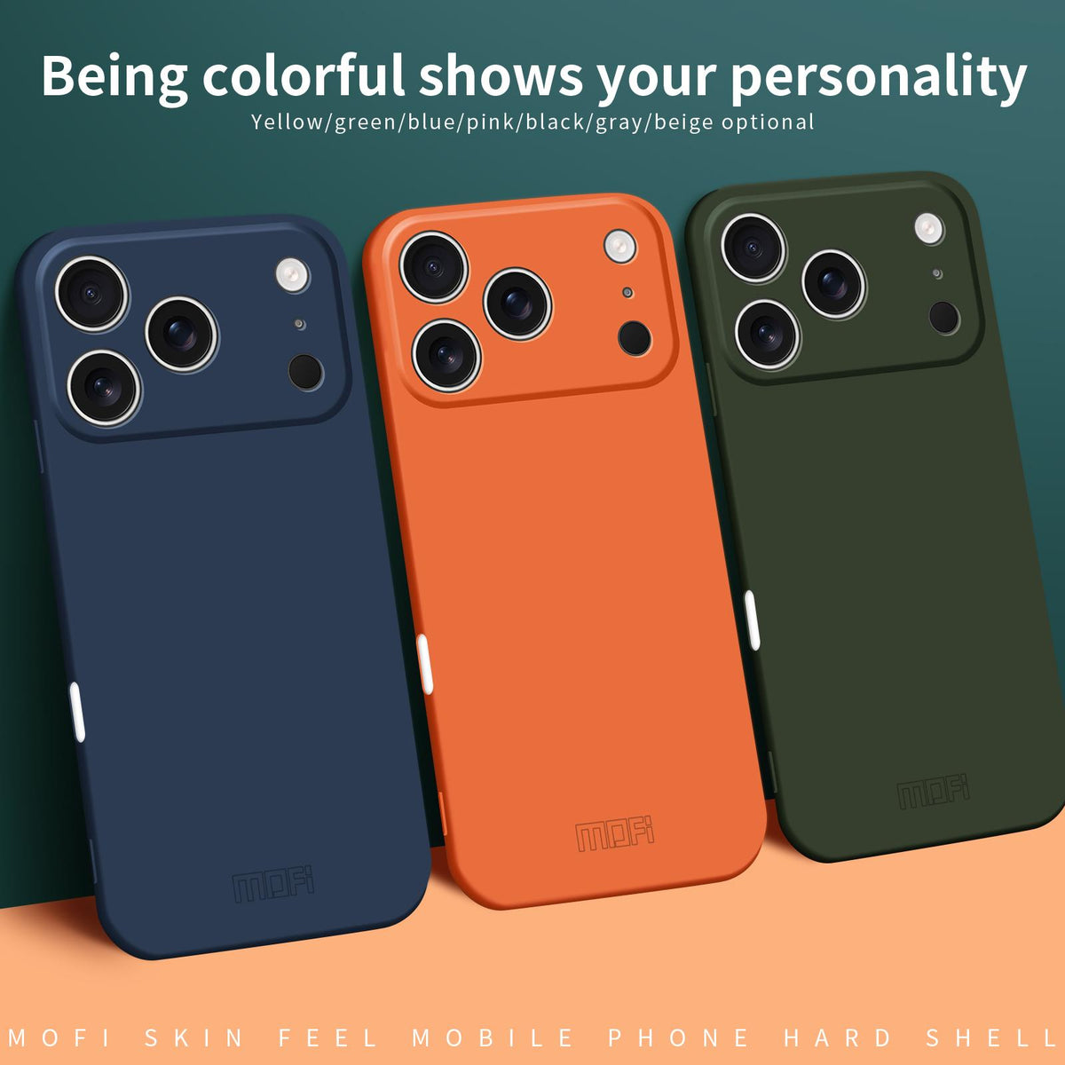 Compatible with iPhone 18 Pro Max MOFI Qin Series Skin Feel All-inclusive PC Phone Case - Orange