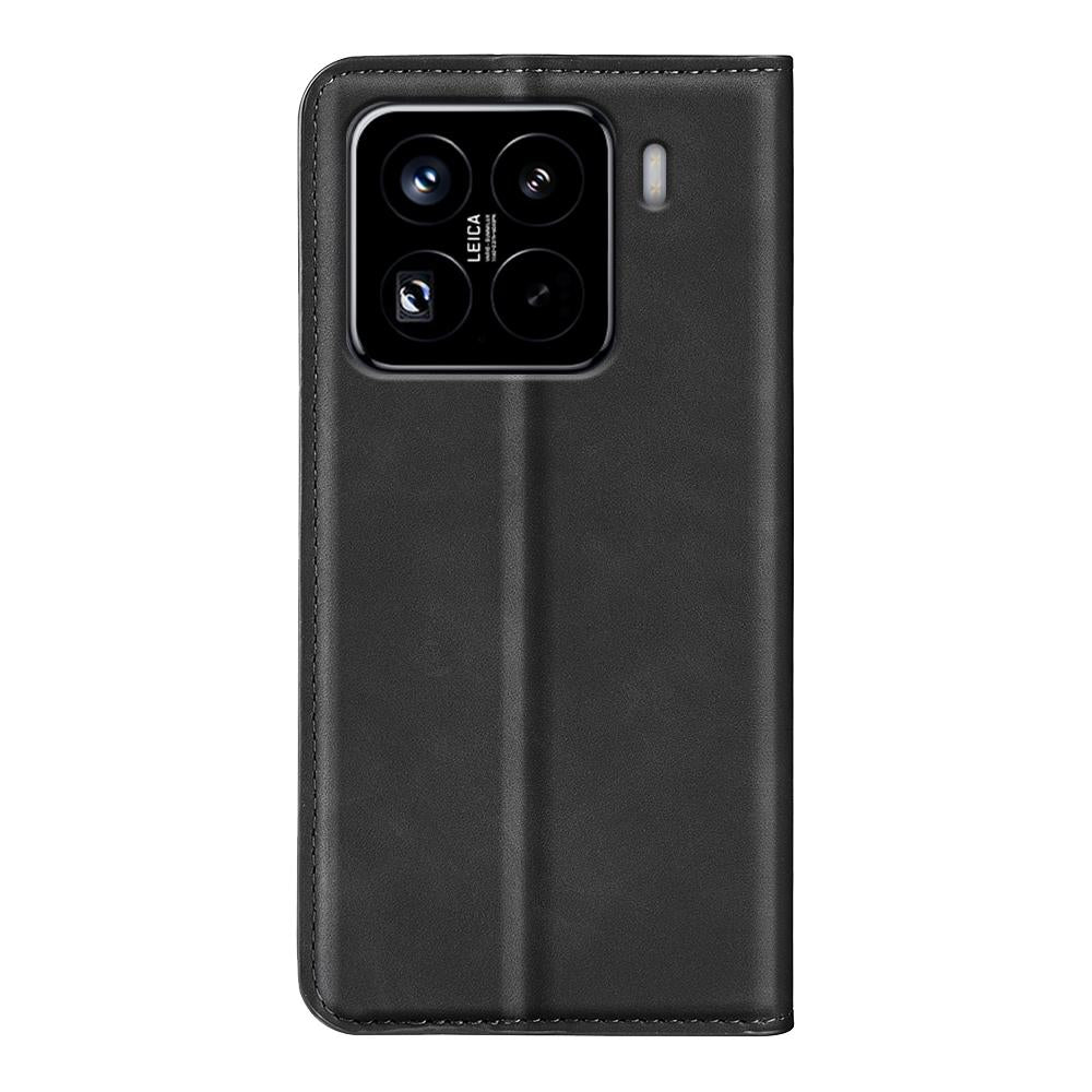 For Xiaomi 15 Pro Retro-skin Magnetic Suction Leather Phone Case(Black)