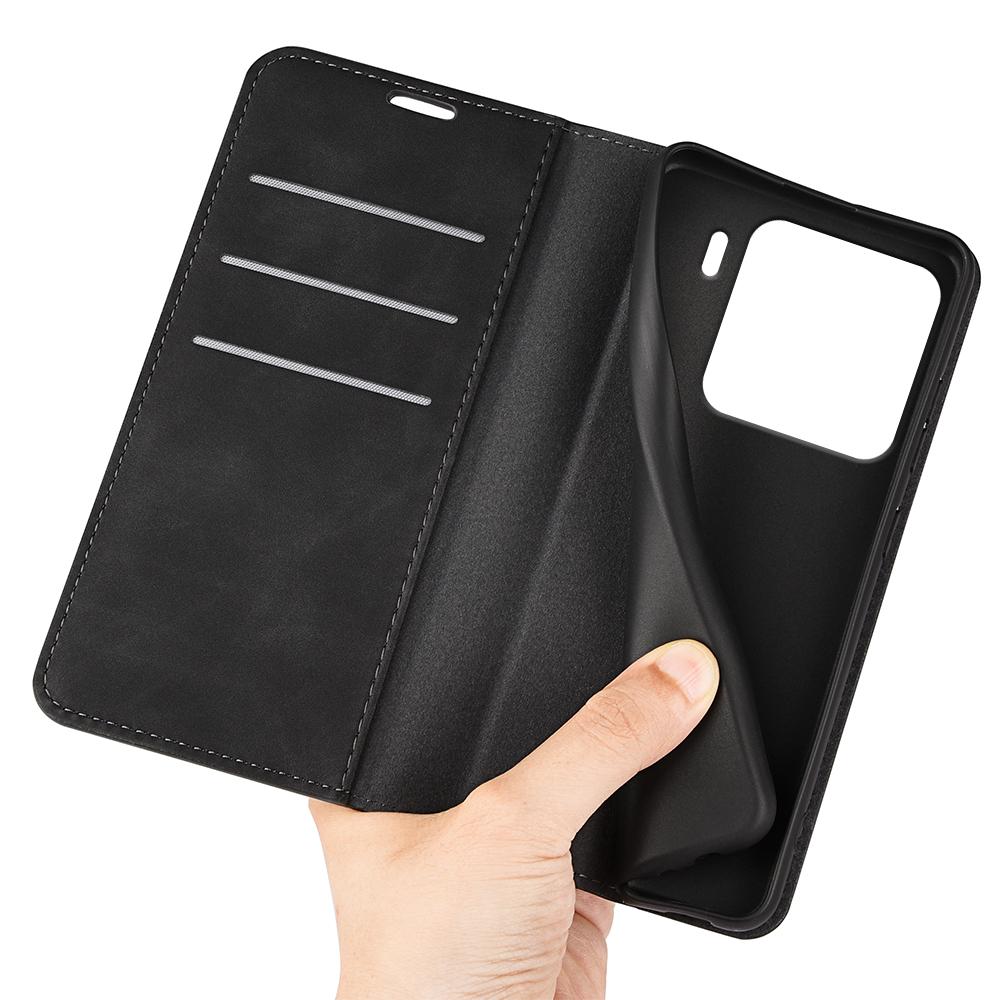 For Xiaomi 15 Pro Retro-skin Magnetic Suction Leather Phone Case(Black)
