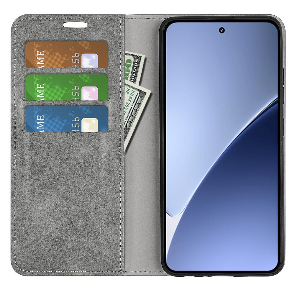 For Xiaomi 15 Pro Retro-skin Magnetic Suction Leather Phone Case(Grey)