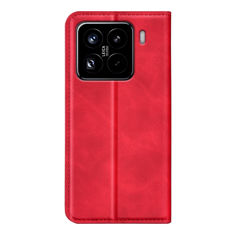 For Xiaomi 15 Pro Retro-skin Magnetic Suction Leather Phone Case(Red)