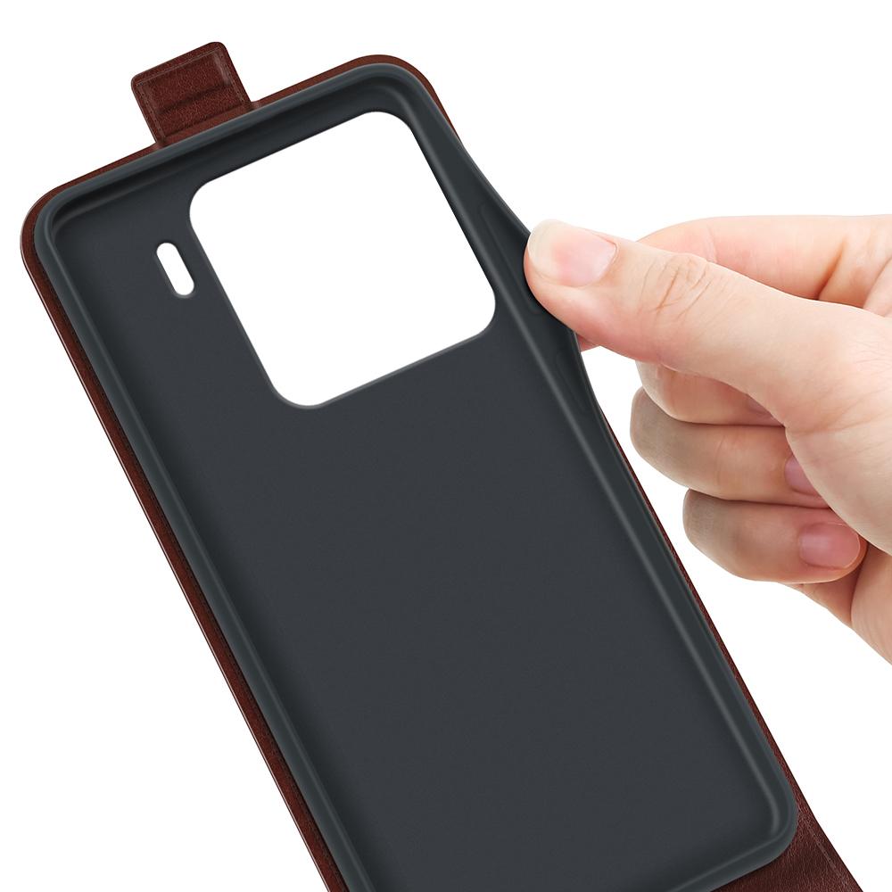 For Xiaomi 15 Pro R64 Texture Single Vertical Flip Leather Phone Case(Brown)