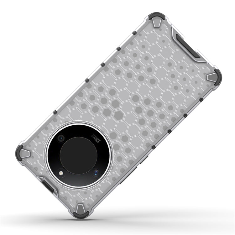 For Honor X9b Shockproof Honeycomb Phone Case(White)