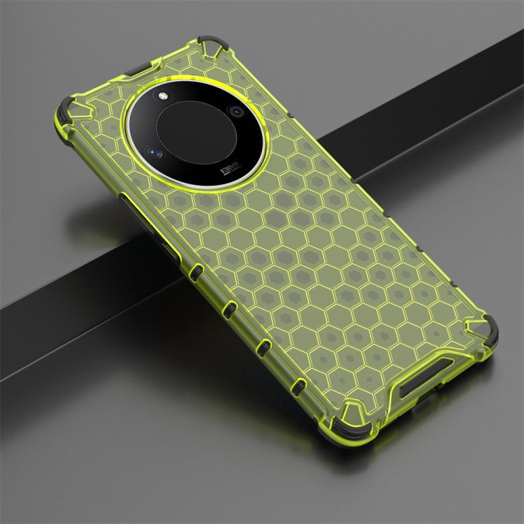For Honor X9b Shockproof Honeycomb Phone Case(Green)
