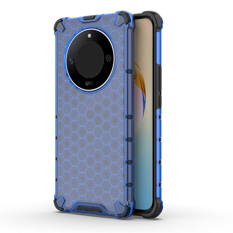 For Honor X9b Shockproof Honeycomb Phone Case(Blue)