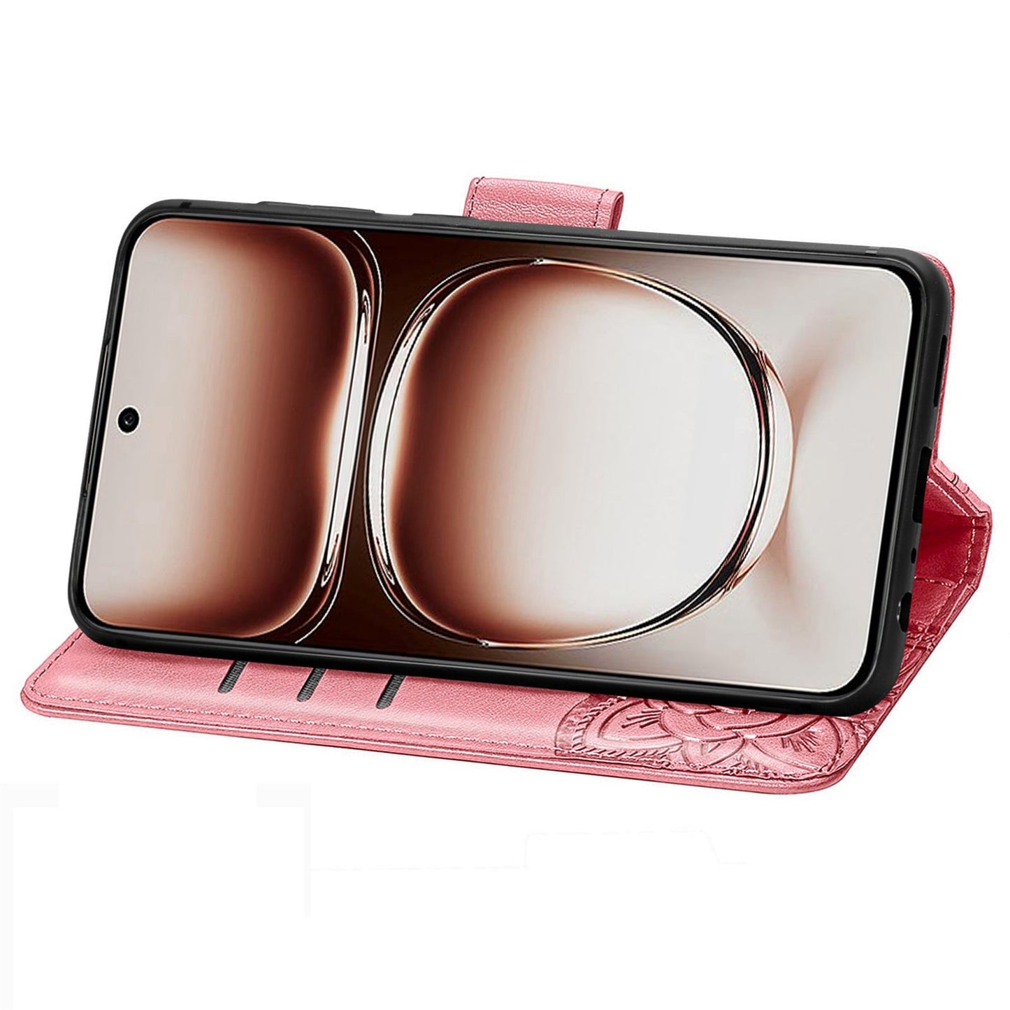 For Xiaomi Redmi 14C Butterfly Love Flower Embossed Leather Phone Case(Pink)