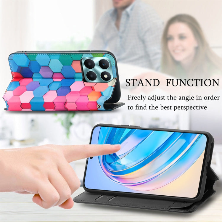 For Honor X6a CaseNeo Colorful Magnetic Leather Phone Case(Magic Space)