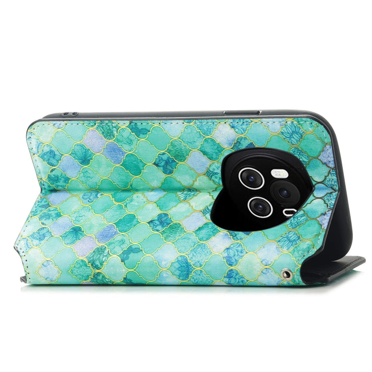 For Honor Magic6 Pro CaseNeo Colorful Magnetic Leather Phone Case(Emeralds)