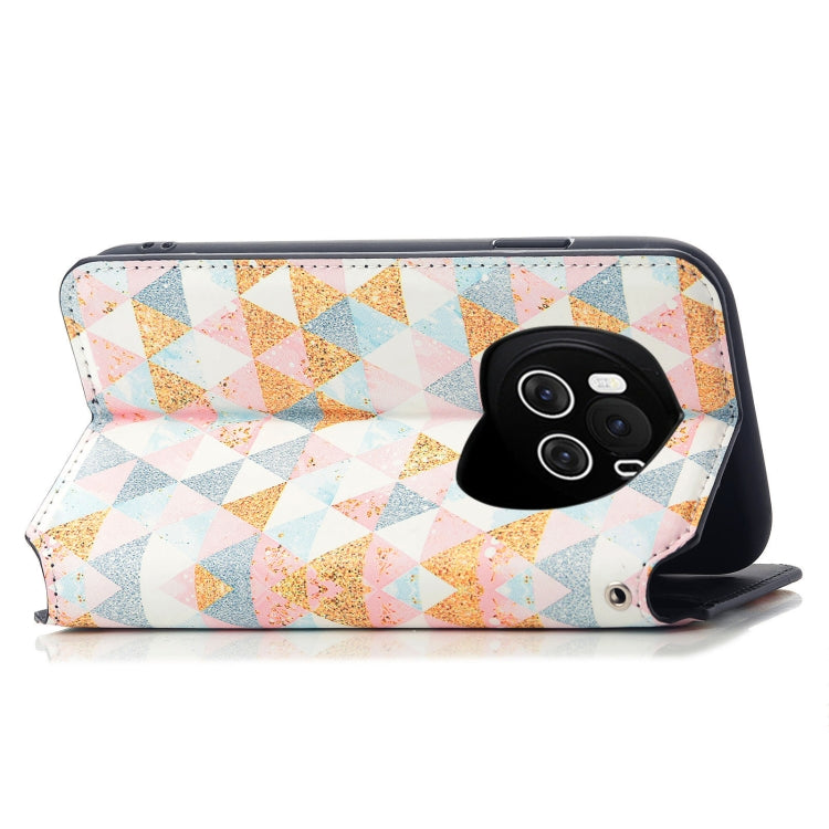 For Honor Magic6 Pro CaseNeo Colorful Magnetic Leather Phone Case(Rhombus)