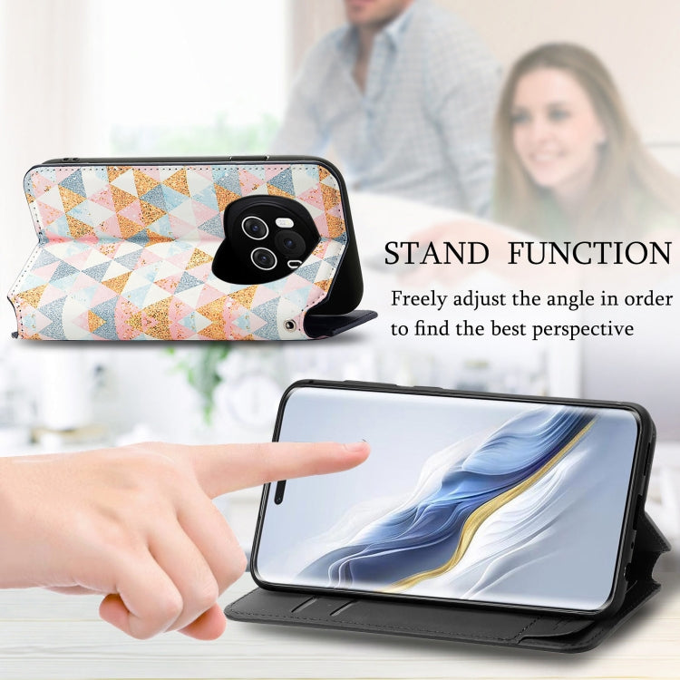 For Honor Magic6 Pro CaseNeo Colorful Magnetic Leather Phone Case(Rhombus)