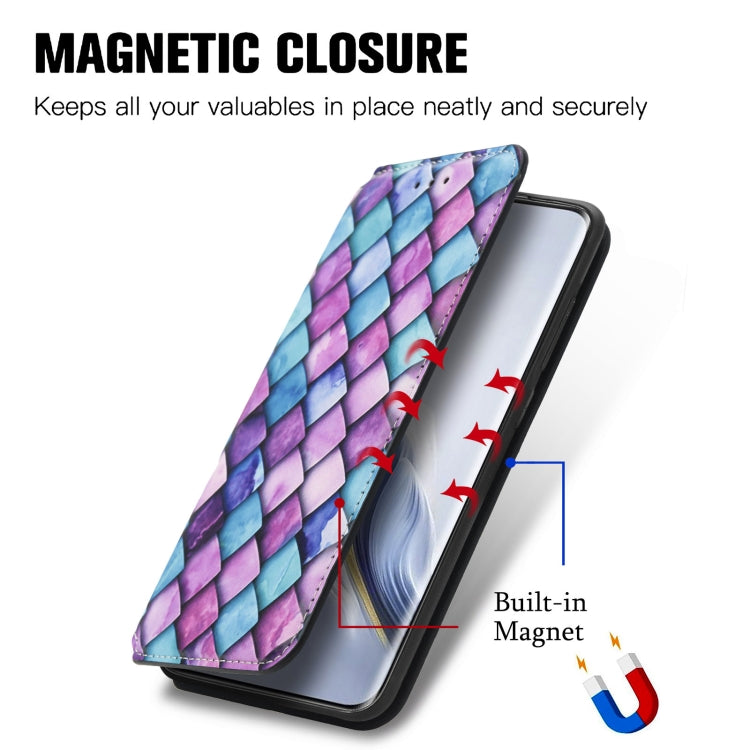 For Honor Magic6 Pro CaseNeo Colorful Magnetic Leather Phone Case(Rhombus)