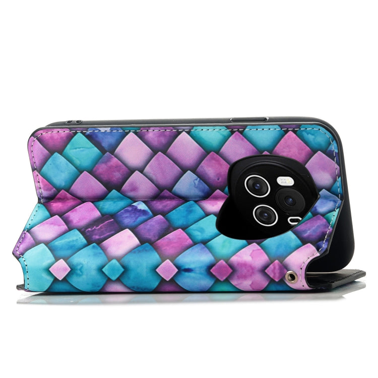 For Honor Magic6 Pro CaseNeo Colorful Magnetic Leather Phone Case(Purple Scales)