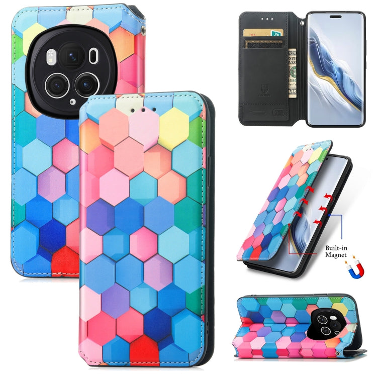 For Honor Magic6 Pro CaseNeo Colorful Magnetic Leather Phone Case(Colorful Cube)