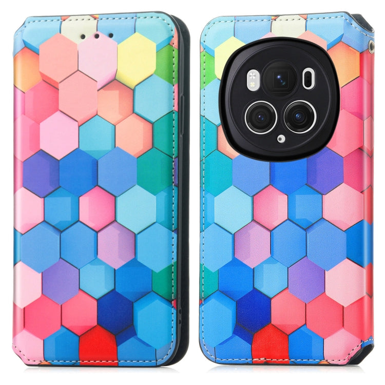 For Honor Magic6 Pro CaseNeo Colorful Magnetic Leather Phone Case(Colorful Cube)