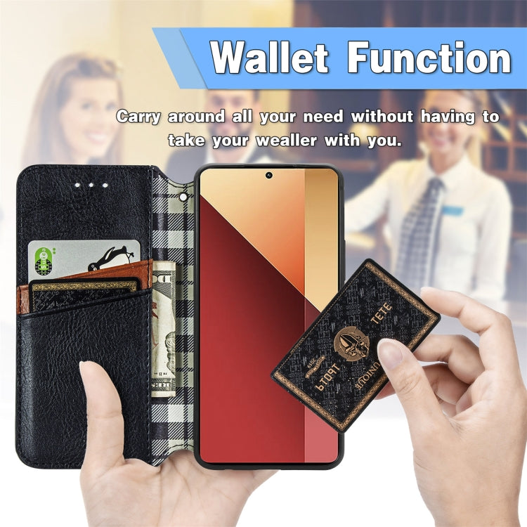 For Honor X9b Cubic Grid Pressed Magnetic Leather Phone Case(Grey)