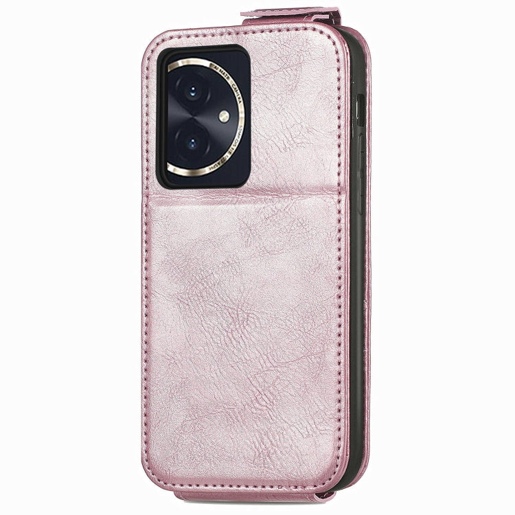 For Honor 100 5G Zipper Wallet Vertical Flip Leather Phone Case(Pink)
