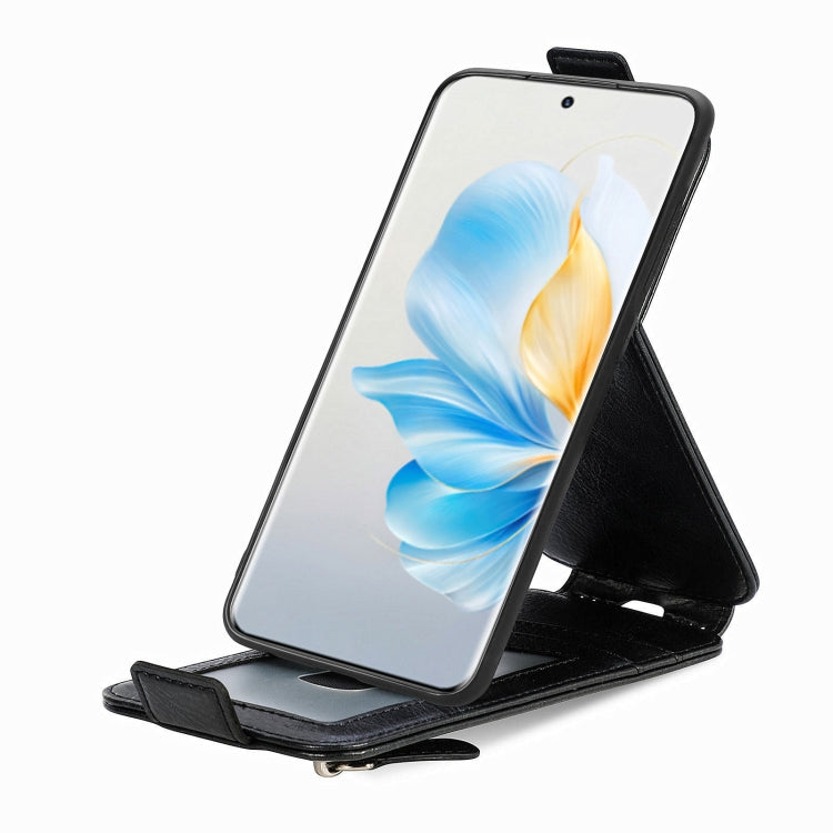 For Honor 100 5G Zipper Wallet Vertical Flip Leather Phone Case(Black)