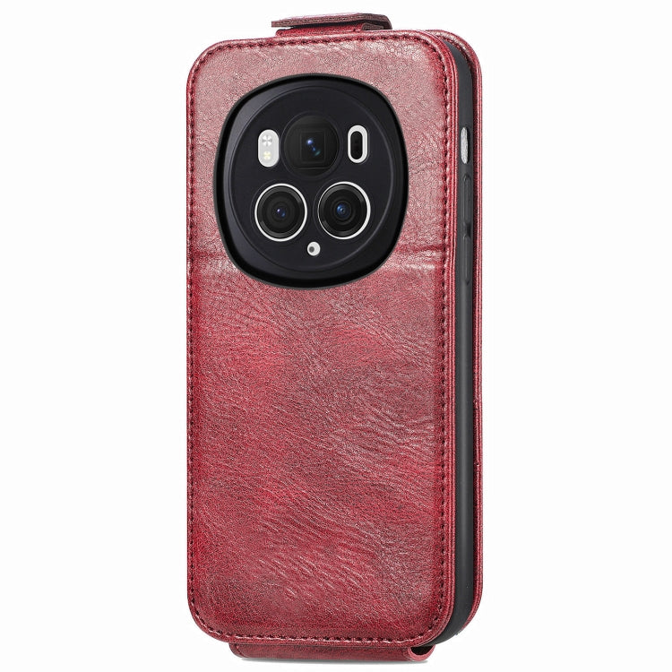 For Honor Magic6 Pro Zipper Wallet Vertical Flip Leather Phone Case(Red)
