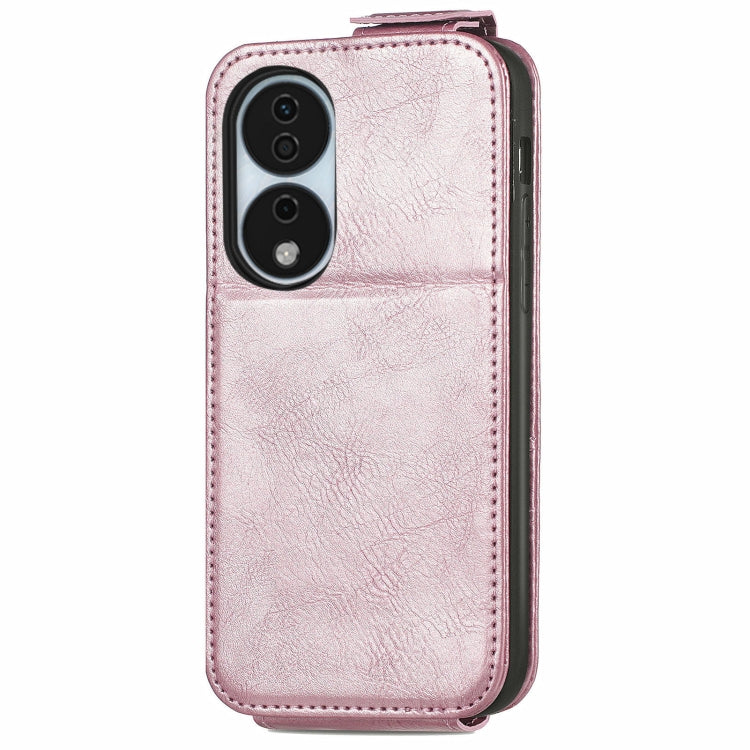 For Honor X7b Zipper Wallet Vertical Flip Leather Phone Case(Pink)