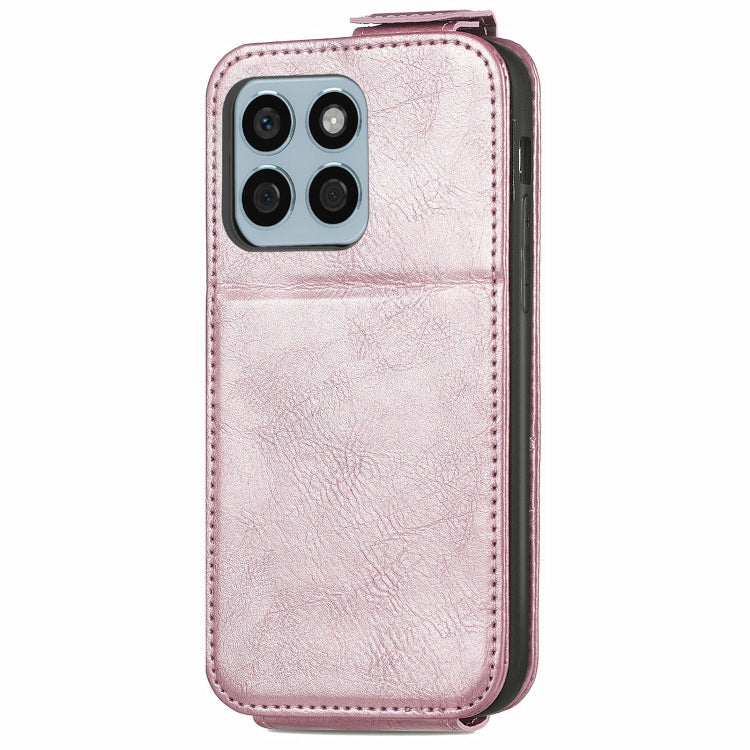 For Honor X8b Zipper Wallet Vertical Flip Leather Phone Case(Pink)