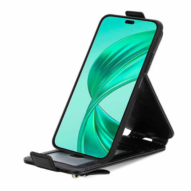 For Honor X8b Zipper Wallet Vertical Flip Leather Phone Case(Black)