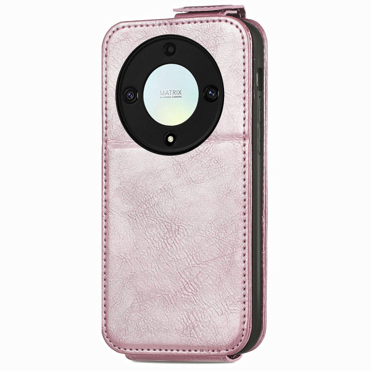 For Honor X40 5G Zipper Wallet Vertical Flip Leather Phone Case(Pink)