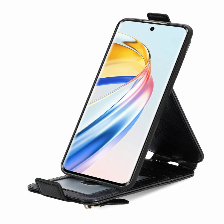 For Honor X9b Zipper Wallet Vertical Flip Leather Phone Case(Black)