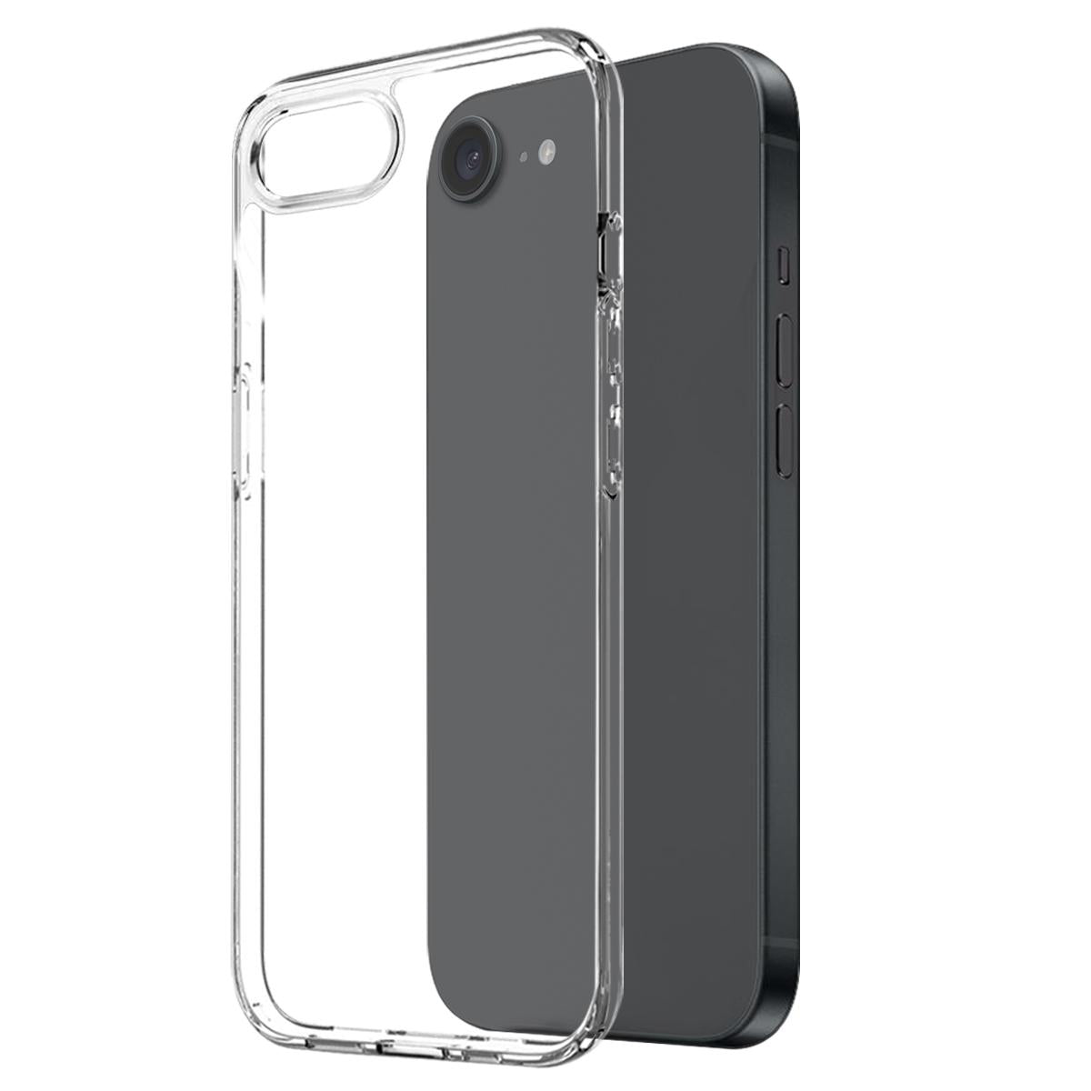 For iPhone 16e NORTHJO 3 in 1 TPU Phone Case with Screen Film and Lens Film(Clear)