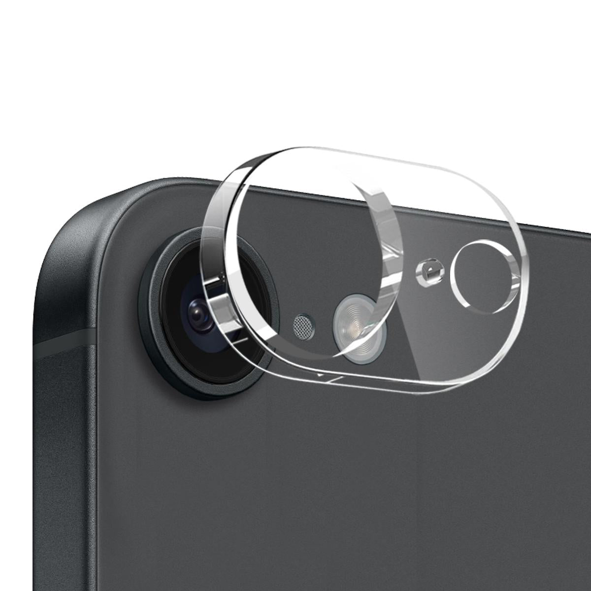 For iPhone 16e NORTHJO 3 in 1 TPU Phone Case with Screen Film and Lens Film(Clear)
