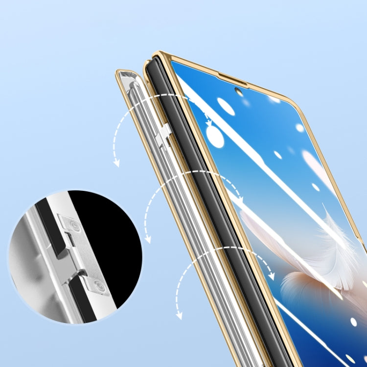 For Honor Magic Vs2 Electroplated Case-film Integral Hinge Shockproof Phone Case(Blue)