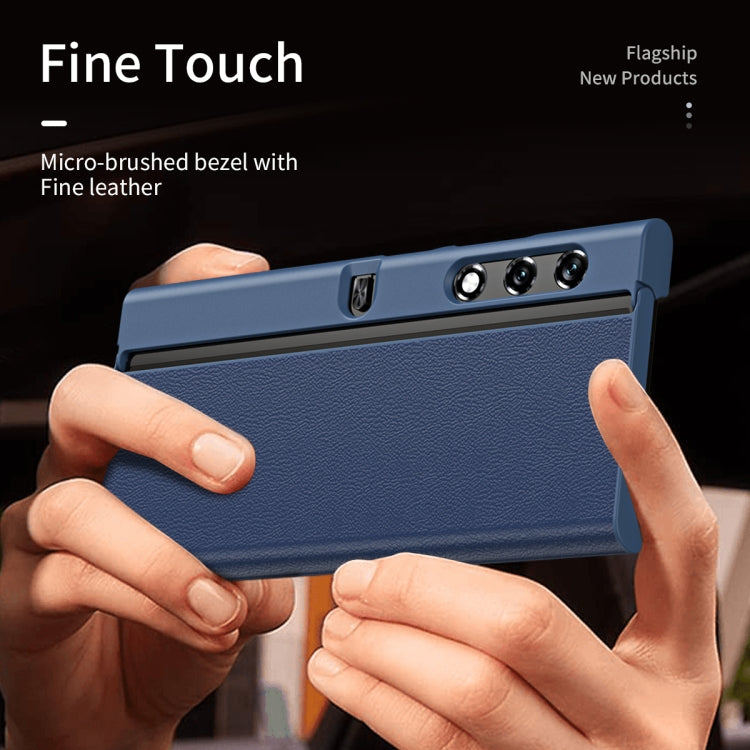 For Honor V Purse Litchi Leather All-inclusive Shockproof Phone Case(Blue)