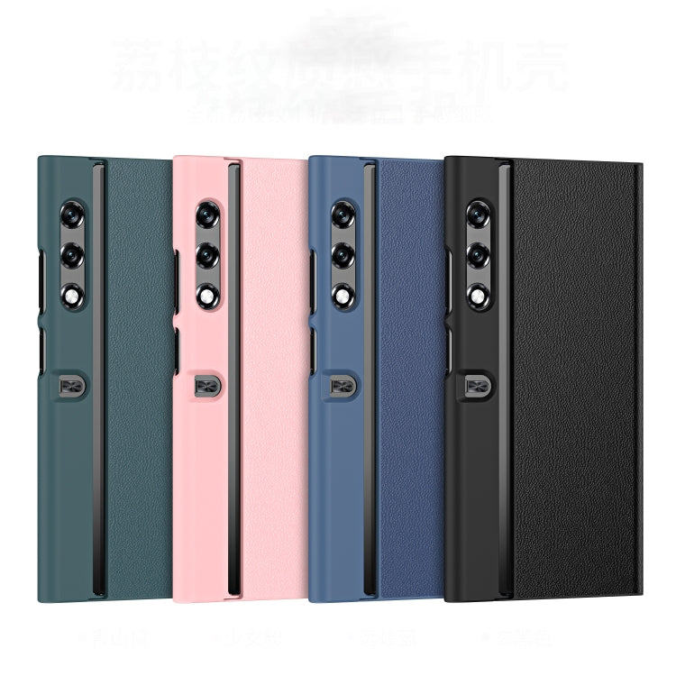 For Honor V Purse Litchi Leather All-inclusive Shockproof Phone Case(Blue)