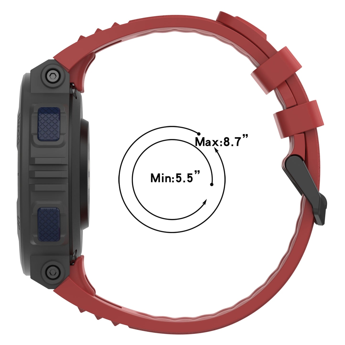 For Amazfit Active Edge A2212 Solid Color Silicone Watch Band(Black)