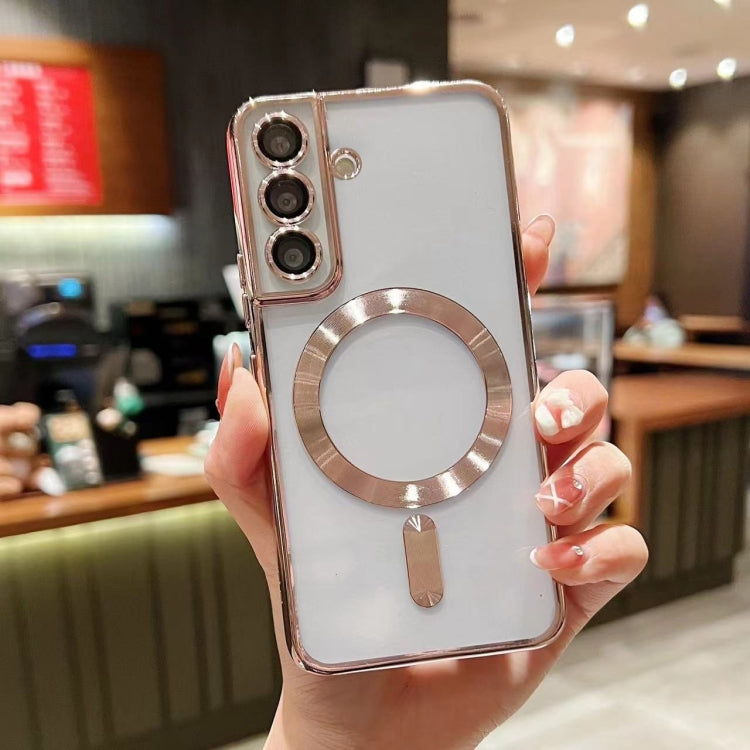 For Samsung Galaxy S24 5G MagSafe Electroplating TPU Phone Case(Rose Gold)