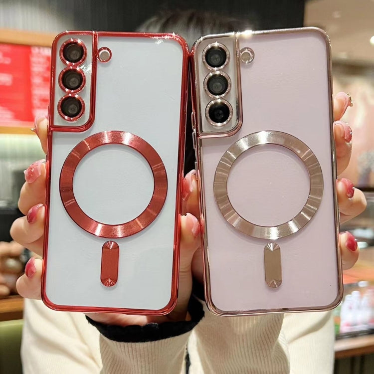 For Samsung Galaxy S24 5G MagSafe Electroplating TPU Phone Case(Blue)