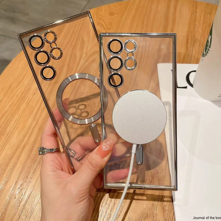 For Samsung Galaxy S24 5G MagSafe Electroplating TPU Phone Case(Blue)